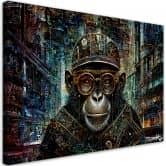 Canvasbillede, abstrakt abe 