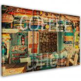 3-delige canvas print, coffeeshop abstract 