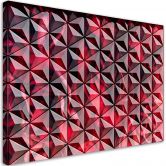 Leinwandbild, Rote Geometrie 