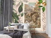 Fototapete, Dschungel Beige Abstrakt Tiere - Andrea Haase 