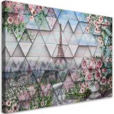 Leinwandbild, Eiffelturm Paris 3D 