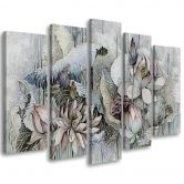 Leinwandbild 5 teilig, Saint Lotos Blumen 