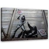 Tableau sur toile, graffiti Banksy 