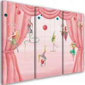 3-delige canvas print, circusacrobaat 