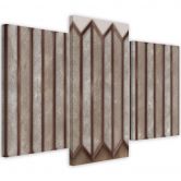 Leinwandbild 3 teilig, Buntes 3D -Fenster 