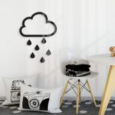 Acryldeko Wolke mit Tropfen (7-teilig) 