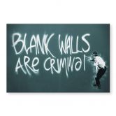 Acrylglasbild Banksy - Blank walls are criminal 