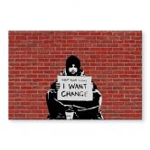 Akrylbillede Banksy - Keep Coins 