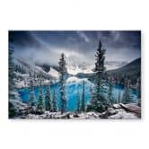 Tableau en verre acrylique Cole - vue froide sur le lac 