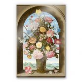 Acrylglasbild Bosschaert - Blumenvase in einer Fensternische 