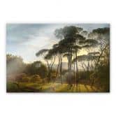 Acrylglasbild Voogd - Italienische Landschaft mit Schirmkiefern 