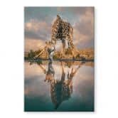 Acrylglasbild Reflexion einer Giraffe in der Wildnis - Amtmann 
