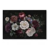 Tableau en verre acrylique Fleurs Nature morte style Redouté - Bloomery Decor 