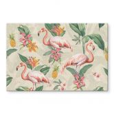Acrylglasbild Flamingo und tropische Blätter - Bloomery Decor 