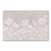 Tableau en verre acrylique beige, fleurs sauvages - Bloomery Decor 