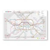Acrylglasbild BVG Berlin - Netzplan Berlin 