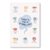Plexiglas Enjoy a cup of Positivi-Tea - Cai 