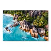 Tableau en verre acrylique Côte rocheuse tropicale des Seychelles - Colombo 