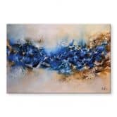 Acrylglasbild Blau-goldene Interaktion - Fedrau 