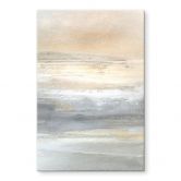 Acrylglasbild Gold-graue Landschaft aus Pinselstrichen - Hobday 