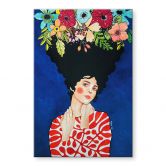 Acrylglasbild Frau mit Blütenpracht im Haar - Hülya 