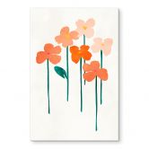 Acrylglasbild Kleine Blumen in Peach-Farben - Kubistika 