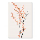 Tableau sur verre acrylique Fleurs de cerisier couleur pêche - Kubistika 