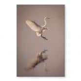 Tableau sur verre acrylique Lai - oiseau atterrissant sur l'eau 