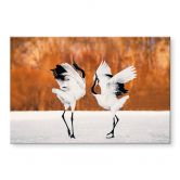 Tableau en verre acrylique Mei - Danse des grues 