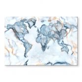 Acrylglasbild Mielu - Weltkarte Marmor 