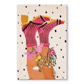 Acrylglasbild Sockenliebe trifft Flower Power - Mokate 