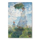 Tableau en verre acrylique Monet - Femme à l'ombrelle - Madame Monet et son fils 
