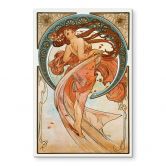 Acrylglasbild Mucha - Vier Künste: Der Tanz 
