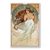 Acrylglasbild Mucha - Vier Künste: Die Musik 