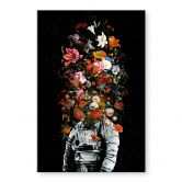 Acrylglasbild Astronaut mit Blumen-Arrangement - Nicebleed 