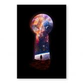 Tableau sur verre acrylique La porte de l'espace - Nicebleed 
