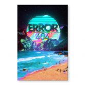 Tableau sur verre acrylique Error 404 sur la plage - Nicebleed 