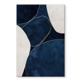 Acrylglasbild Geometrische Balance in Blau und Weiß - Paksoylu 