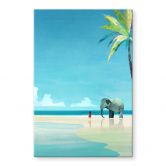 Acrylglasbild Elephant Beach in Indien - Rivers 