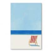 Tableau en verre acrylique Chaise longue avec vue sur la mer - Rivers 