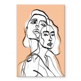 Acrylglasbild Line Art Porträt von zwei Frauen - Treechild 