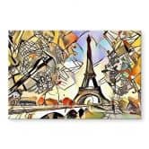 Acrylglasbild Zamart - Kandinsky trifft Paris Eifefelturm 