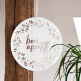 Acrylglasbild, Fensterbild zum Aufhängen Bon Appetit - Rund 