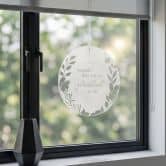 Spruch Acrylglasbild, Fensterbild zum Aufhängen Heute ist ein guter Tag um glücklich zu sein - Rund 