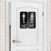 Acryldecoratie WC 02 - Man - Vrouw 