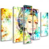 Canvas print 5 stuks, Sophia Loren 