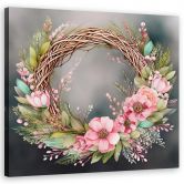 Leinwandbild Shabby Chic Blumenstrauß 
