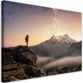 Canvas schilderij, Mountain Sky Landschap 