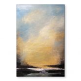 Wandbild Goldenes Licht am Abendhimmel - Bergius - Alu-Dibond 