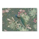 Wandbild Pfau im Tropengarten auf Mosaik - Bloomery Decor - Alu-Dibond 